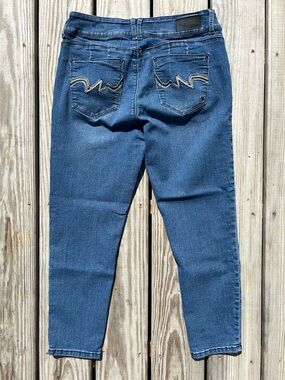 Thorn Jeans Women 1 Blue Stretch Denim Studded Curvy Fit Skinny Rocker Punk